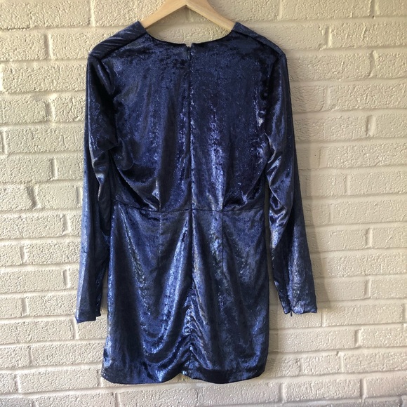 & Other Stories Shimmery Velvet Mini Dress - Picture 2 of 6